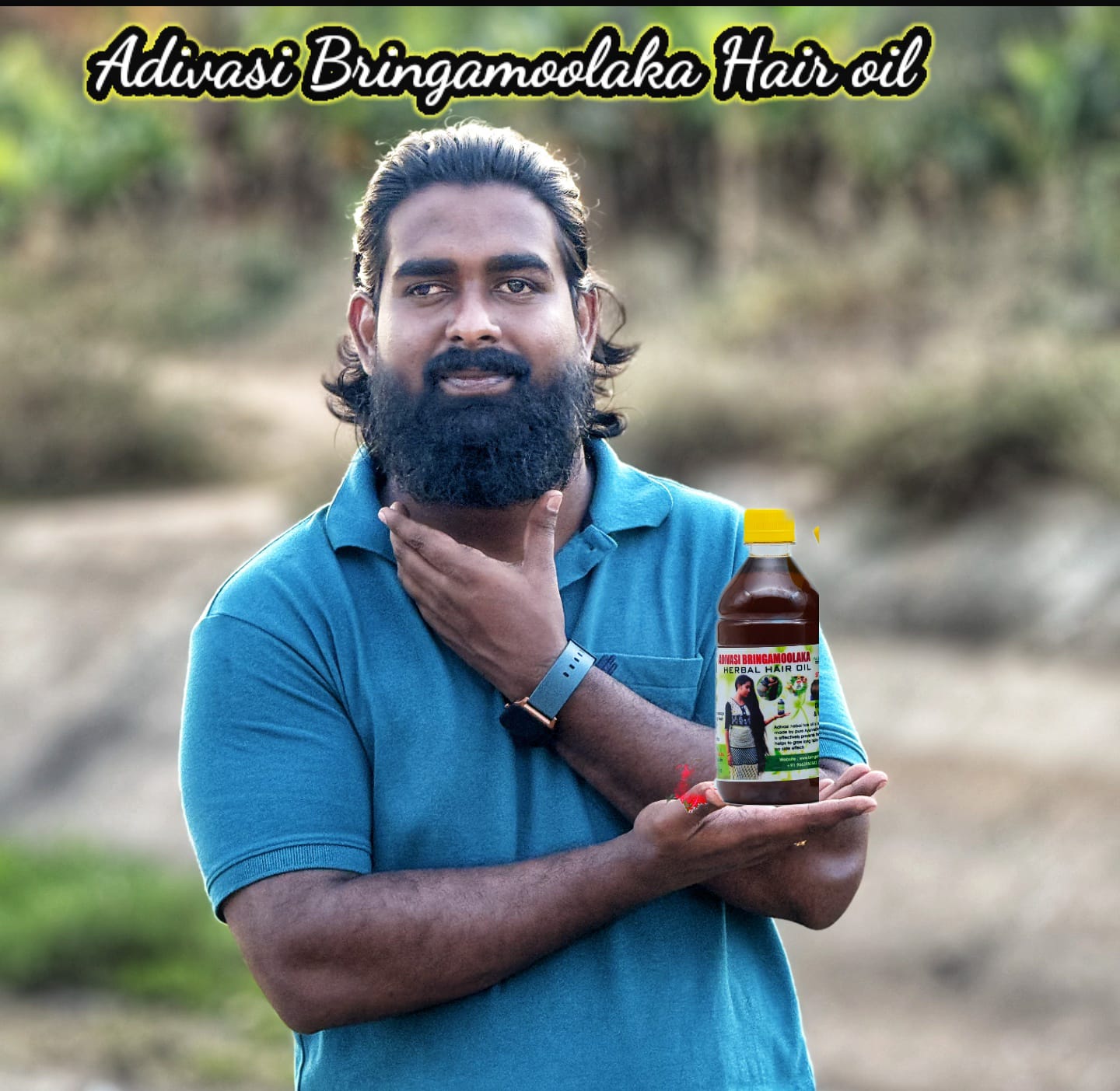 Original Bringamoolaka Adivasi Hair Oil for long hair growth, stop hairfall